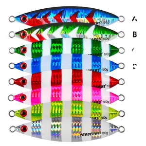 PROBEROS приманка для рыбной ловли с медленным осенним шагом, Тонущая плоская приманка, 80 г, 100 г, 120 г, для морской воды, джиггинг, металлическая искусственная приманка