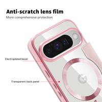 Weview Étui portefeuille magnétique de luxe en PU pour téléphone portable Google Pixel 10 Pro en galvanoplastie