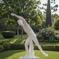 Statue grecque abstraite Art déco moderne Sculpture sculptée écologique faite à la main en fibre de verre pour la maison et le jardin