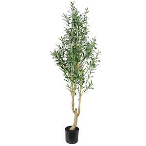 Arbre d'<span class=keywords><strong>olivier</strong></span> artificiel KagaJo <span class=keywords><strong>en</strong></span> <span class=keywords><strong>pot</strong></span>, ignifuge, résistant aux UV, <span class=keywords><strong>en</strong></span> plastique durable, toucher naturel, pour usage extérieur et intérieur, hauteur - Product Image 6