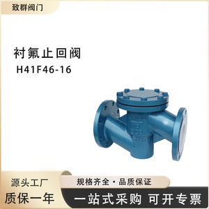 H41F46-10 16 Check Valve DN20 PTFE <b>Seal</b> Acid Resistant Normal Temperature Manual Operation - Product Image 5