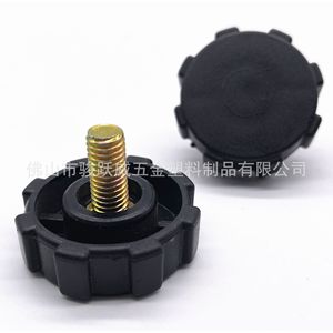 Vis à main en plastique M8, diamètre 40 mm, tête ronde, boulon pour meubles avec design moleté denté pour fixation du bois et du métal - Product Image 3