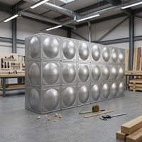 Réservoir de stockage d'eau modulaire soudé en acier inoxydable SUS304 de 5000 gallons pour la lutte contre les incendies, l'eau potable et la récupération d'eau de pluie