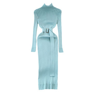 Großhandel Herbst und Winter 2022 Pullover Langes Unterkleid Temperamentvolles Strickkleid mit Hoher Taille Elastisch Eng Anliegend Hüftumschmeichelnd - Product Image 5