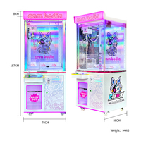 Machine de jeu d'arcade à griffes à monnayeur, LED colorées, pour joueur unique, pour centres commerciaux et magasins de proximité, vente en gros usine