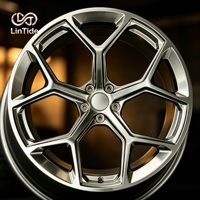 عجلات رياضية فاخرة من الألومنيوم المطروق مقاس 18 و19 و20 بوصة، 5x130 5x112 ET40، بلون معدني مصقول، مناسبة لسيارات أودي