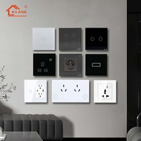 Nouvel interrupteur intelligent tactile KLASS en verre or, noir, gris, blanc, 1/2/3/4 voies, pour maison intelligente WiFi Zigbee, certifié CEC 10A