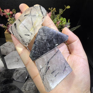 Prodotti in Offerta: <span class=keywords><strong>Pietre</strong></span> <span class=keywords><strong>Curative</strong></span> di Cristallo Energetico, Quarzo Rutilato Nero Casuale per Ornamento - Product Image 3