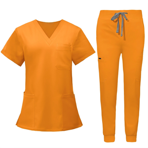 Nuevo conjunto quirúrgico multifuncional de tres bolsillos con pantalones largos y manga corta para enfermeras y anestesistas - Product Image 5