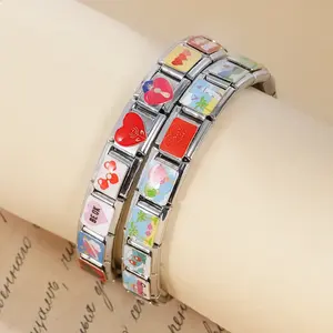 Bracelet de couple amour longue <span class=keywords><strong>distance</strong></span> breloque coeur en acier inoxydable autres bracelets et bracelets de mode pour la fabrication de bijoux de couple - Product Image 2