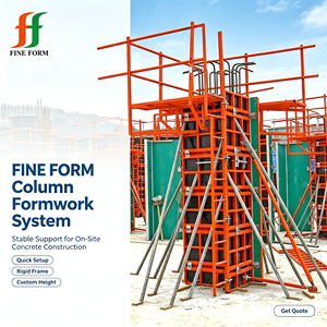 แบบหล่อเสา<span class=keywords><strong>เหล็ก</strong></span>ปรับระดับได้ รุ่น Fineform สำหรับงานก่อสร้าง วิลล่า <span class=keywords><strong>ผนัง</strong></span> คอนกรีต ลดราคาพิเศษ - Product Image 6