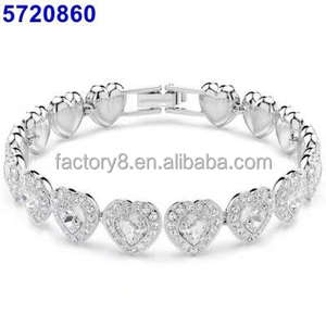 Set di Gioielli Ariana Grande di Tendenza di un Famoso Marchio di Design con Cuore di Cristallo e Diamanti Lucenti, Grande Successo di Vendite - Product Image 4