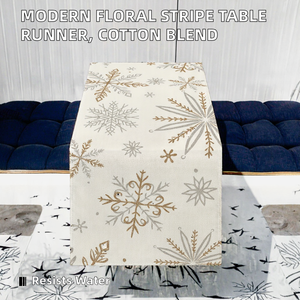 Floral Printed Woven Polyester Cotton Modern Waterproof Eco-Friendly <b>Table</b> <b>Runner</b> Decorative <b>Dining</b> <b>Table</b> Cloth for Home Events - Product Image 2