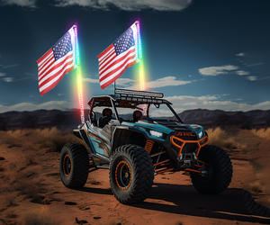 ไฟ LED Whip Light พร้อมรีโมทคอนโทรล สำหรับรถบรรทุก รถ SUV รถ ATV รถ UTV รถออฟโรด เสาธง 12V รับประกัน - Product Image 3