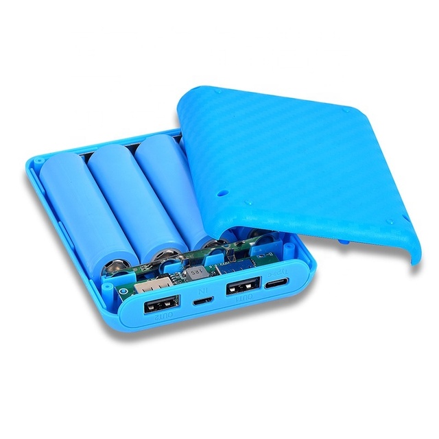 Small-Sized 25W Detachable 4-Cell 18650 Battery Case Type-C Input Multi-function Power Bank Plastic Material Model X4 Universal