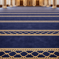 Tapis de prière musulman commercial mural, en rouleau, pour projets de culte, tapis de prière lavable pour mosquée