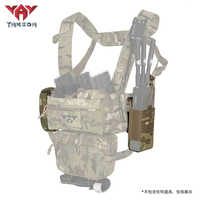 Yakeda Gilet Tactique de Poitrine pour Sports de Plein Air et Chasse, Sacoche de Poitrine, Gilet d'Entraînement Molle, Sac Gilet Tactique