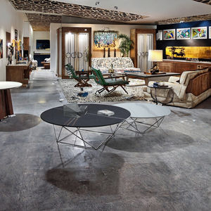 Ensemble de meubles de chambre à coucher de luxe moderne, table basse en marbre et acier inoxydable doré, accessoires de décoration intérieure en métal Jiele - Product Image 2