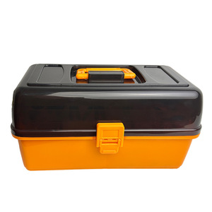 Grande boîte <span class=keywords><strong>de</strong></span> <span class=keywords><strong>rangement</strong></span> à 4 couches pour leurres souples <span class=keywords><strong>de</strong></span> pêche en plein air, hameçons à tête plombée, 547 pièces, avec accessoires orange - Product Image 3