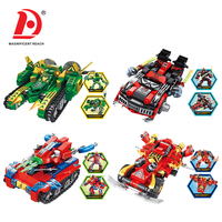 Juguete Robot de Bloques de Construcción Transformable en 3 Formas, Coche de Carreras, Nave Espacial, Mecha, Juego de Ladrillos Educativos, Bloques de Construcción DIY