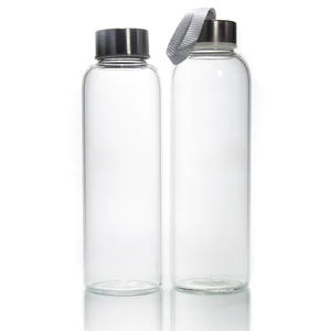 Bouteille d'<span class=keywords><strong>eau</strong></span> en verre de 1000 ml avec bouchon à vis en acier inoxydable, rechargeable pour jus - Product Image 2