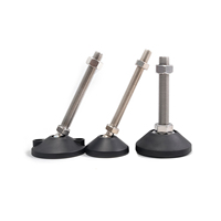 Pied de nivellement universel réglable M12 M14 M16 avec base en nylon antidérapante et amortissante pour support de machine-outil
