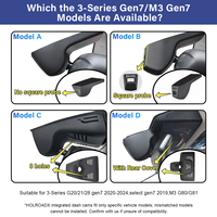 Caméra de tableau de bord 4G pour BMW Séries 3/8 et modèles X3 2019-2025, enregistrement en boucle automatique, vision nocturne, Plug & Play Europe/Asie