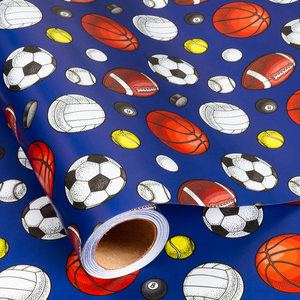 sports <b>pattern</b> gift wrapping <b>paper</b> Basketball football Children's Day wrapping <b>paper</b> Immediate delivery upon order - Product Image 1
