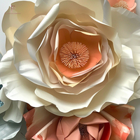 FLYING FLOWERS Fleurs en papier faites à la main, très vendues, pour décoration murale intérieure, mariage, fête, couleur personnalisable, taille 25-60cm, directement de l'usine