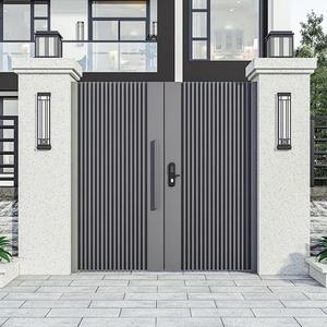 Usine Villa Swing Gate Designs et Jardin Moderne Rétractable Personnalisé Couleur Peinture Automatique Système Électrique Porte Extérieure - Product Image 3