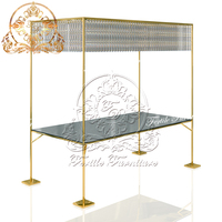 Vente en gros Hôtel Banquet Evénement Cristal Dôme Suspendu Forme Ronde Centre De Tête Table Centre De Table De Mariage
