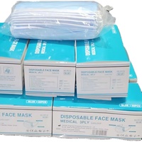 Masques faciaux jetables colorés 50 pièces pour adultes, extérieur, maison, bureau, école, en tissu non tissé, avec élastiques pour les oreilles, 3 plis, ASTM Niveau 1 2