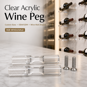 Supporti <span class=keywords><strong>in</strong></span> Acrilico Trasparente per Bottiglie di Vino, Espositori per Etichette, per Cantina, Villa, Hotel, Ristorante - Product Image 1