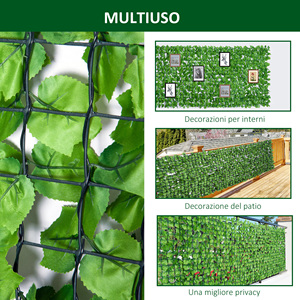 Outsunny Rouleau de haie artificielle pour balcon et jardin en PE vert 300x150cm - Product Image 5