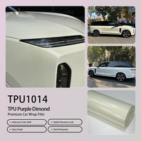 Film TPU couleur violet diamant anti-jaunissement, installation à froid, finition brillante 1,52*15m, idéal pour voitures de course