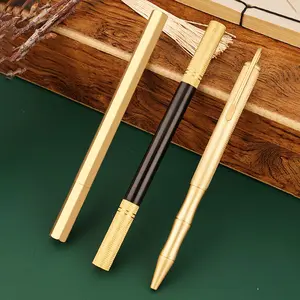 Fornitore di fabbrica nuova moda penna di rame di alta qualità twist regali promozionali penna a sfera con logo stock