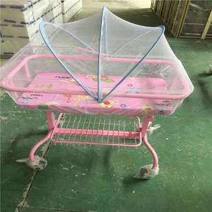Culla per <span class=keywords><strong>Neonati</strong></span> in Acciaio Resistente Anti-riflusso con Zanzariera e Portaoggetti - Product Image 4