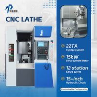 Tour CNC vertical haute vitesse, portée de 580 mm, mandrin de 15 pouces, 2000 tr/min pour le tournage des métaux