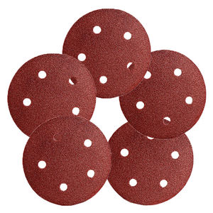 Nhà Máy Chất Lượng Cao Và Hiệu Quả 150Mm 6Inch Đa Lỗ Nhôm Oxit Móc Và Vòng Lặp Sanding Đĩa Giấy nhám Đĩa Cho Gỗ - Product Image 5