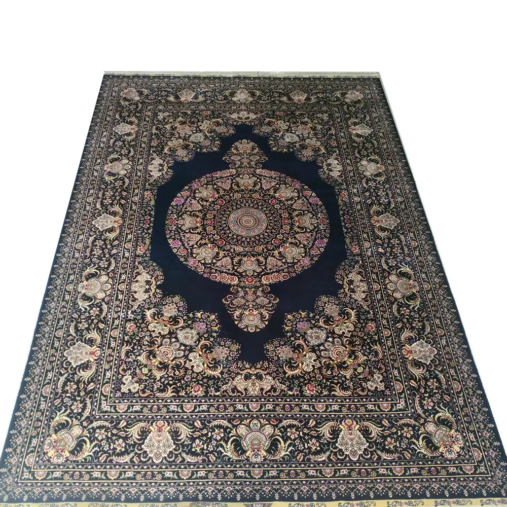Yuxiang 6x9 फुट सुंदर पुष्प फारसी डिजाइन हस्तनिर्मित रेशमी कालीन