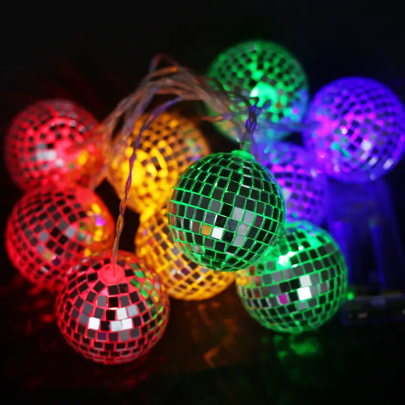 Disco Globe Light Ball Light String Battery LED Wedding Party String Light For Home Christmas Holiday Birthday Nightclub Decor