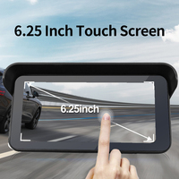 Nouvel écran de navigation 6,25 pouces pour moto avec CarPlay et Android Auto, 1080p, DVR HD, GPS, TPMS, WiFi, étanche IP67, double caméra