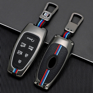 De Metal 6 botones coche caso clave de Hyundai Creta I10 I20 Tucson Solaris Sonata híbrido NEXO NX4 Santafe dn8 <span class=keywords><strong>Kona</strong></span> Atos primer 2022 - Product Image 2