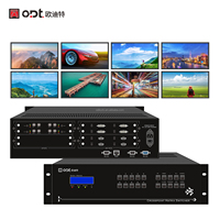 HD-MI Modular 4x8 SDI DVI CVBS YPbPr AV pengalih matriks Video mulus Web GUI TCP-IP RS232 IR Model kendali jarak jauh