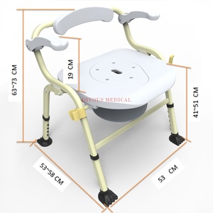 New Designed Multifunctional Foldable Toilet <b>Chair</b> <b>Shower</b> <b>Chair</b> Suitable for Disabled Elderly Pregnant Women - Product Image 4