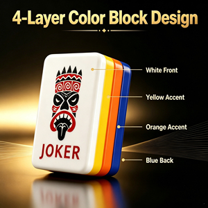 Set Mahjong Americano di Halloween 160 Tessere Ecologico Regalo per Feste Poker 4 Giocatori in Acrilico <span class=keywords><strong>con</strong></span> Tessere <span class=keywords><strong>con</strong></span> Personaggi e Retro a <span class=keywords><strong>Ragnatela</strong></span> - Product Image 4