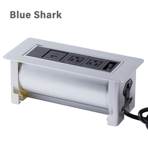 Prise électrique encastrée avec plaques frontales personnalisables, en alliage d'aluminium, avec prise USB rotative à bascule motorisée, prise <span class=keywords><strong>de</strong></span> table à bascule motorisée - Product Image 2