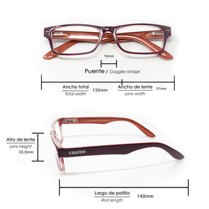 Occhiali da lettura Kansas, viola/arancione. Ingrandimento +2.0 - Product Image 2