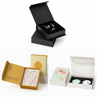 Boîte cadeau magnétique de luxe pour bijoux (bague, collier, boucles d'oreilles) avec insert personnalisé et logo – Vente en gros