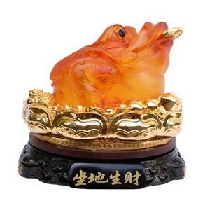 2023 artesanías de resina de Feng Shui chino decoración del hogar dinero rana y <span class=keywords><strong>Sapo</strong></span> Lucky Jade estatuilla dorada <span class=keywords><strong>sapo</strong></span> - Product Image 4